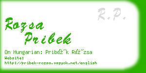 rozsa pribek business card